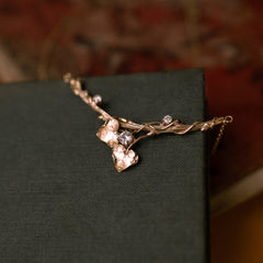 Gold Ivy Vine and Leaf One of a Kind Necklace